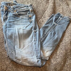 Silver Jeans Light Blue Stretch Jeggings - Faded Wash